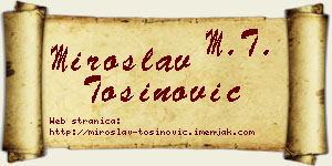 Miroslav Tošinović vizit kartica